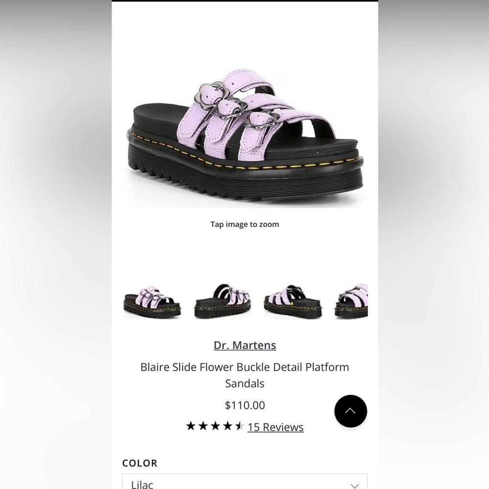 Blaire Slide Flower Buckle Detail Platform Sandals